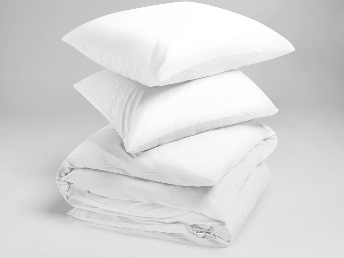 Påslakanset percale pure white
