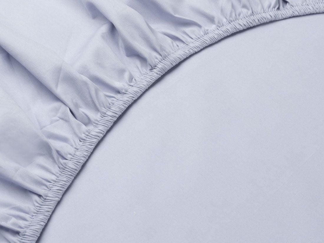 Dra-på-lakan percale lavender blue