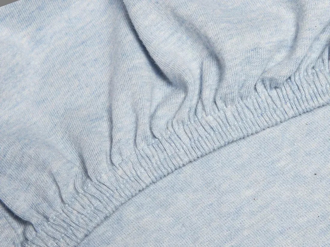 Dra på-lakan för barn jersey soft blue